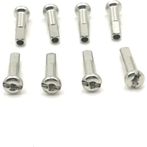 32 Pieces A Lot DT Spokes Nipples Brass Material Length 16mm Mountain Bike Spokes Nipples Sliver Color Bicycle Spoke Caps