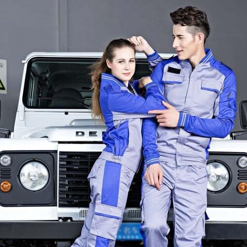 Welding suits workwear clothes men women long sleeves workmen work uniform car workshop welding suit mechanical working overalls