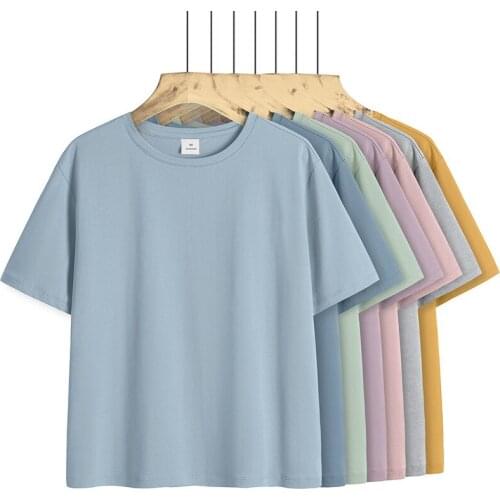 Loose White T-shirt Women Pure Cotton Short-sleeved Wild Pure Color 2020 New Top