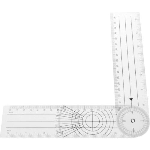 Userful Multi-Ruler 360 Degree Goniometer Angle Medical Spinal Ruler CM/INCH