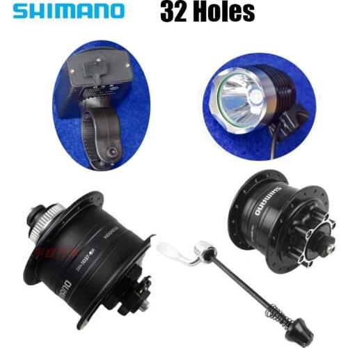 DH3D32 Bicycle Front Bearing Hup Dynamo 6V 3W 32Holes Power Generation Hups With Led Head Lamp Original Bike Accessories