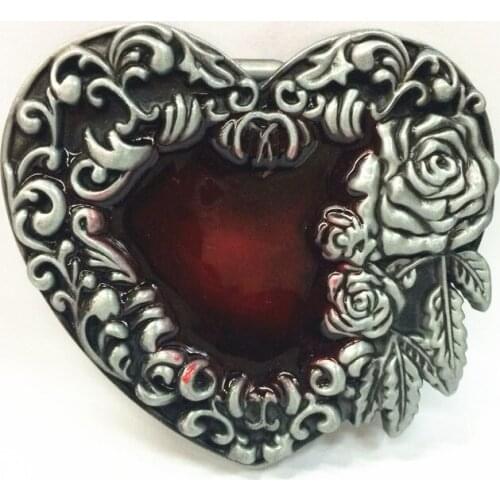 Western buckle ladys heart GuXi zinc alloy European and American fashion apparel cowboy for 4.0 belt buckle