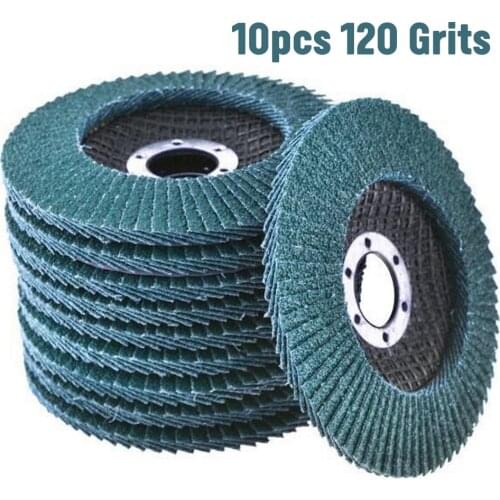 10PCS 115mm Professional Flap Discs 5 Inch Sanding Discs 40/60/80/120 Grit Grinding Wheels Blades for Angle Grinder
