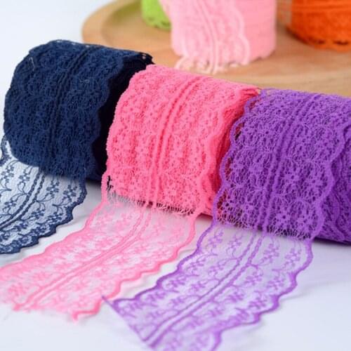 10 Yards A Roll of Stock 4cm Non Elastic Lace Semi Circle Lace Clothing Underwear DIY Accessories Color Accessories