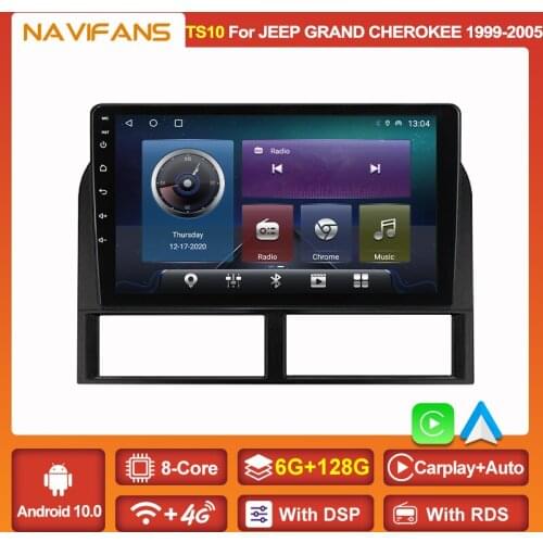 2 Din Android 11 Car Radio Stereo Receiver For Jeep Grand Cherokee II WJ 1998-2004 2005 Multimedia Player GPS Navi CarPlay Auto