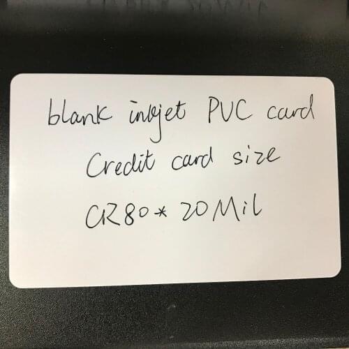 Free Shipping 200pcs Blank Inkjet PVC Card for Membership Card Printing by Epson or Canon Printer with 0.45mm /20Mil Thickness