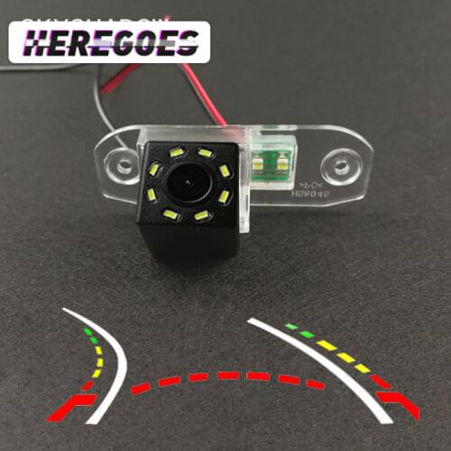 Wireless Car CCD Rear Camera Fisheye 4 8 12 led dynamic Night Vision For Volvo S40 S60 S80 XC90 XC60 V60 S80L S60L S40L