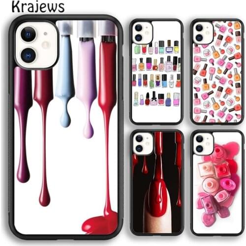 Krajews Nail Polish Collage Phone Case Cover For iPhone 5s 6s 7 8 plus X XS XR 11 12 pro max Samsung Galaxy S7 S8 S9 S10 Plus