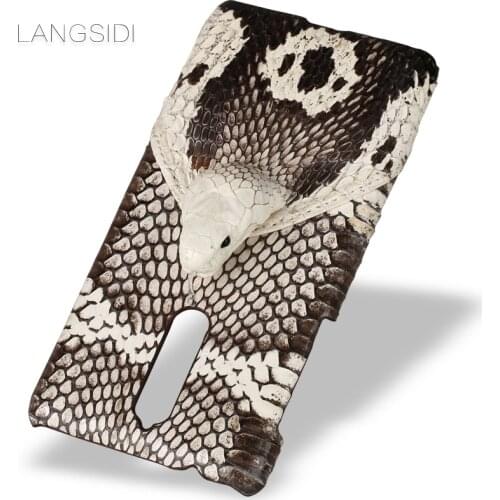 Wangcangli brand phone case real snake head back cover phone shell For Nokia 8 full manual custom processing