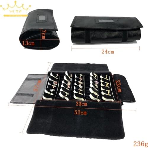 Black Leatherette New Ring Display Storage Volume Bag Out Travel Portable Jewelry Storage Volume Bag
