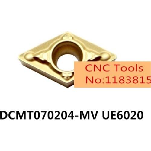 DCMT070204 DCMT070204-MV UE6020 DCMT070208-MV UE6020 Carbide Inserts DCMT 070204 Turning Tool CNC Lathe Cutter Tools for Steel