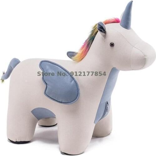 Pegasus Elephant Animal Decoration Stool Creative Cute Giraffe Shaped Stool Childrens Sofa Stool Door Shoe Stool