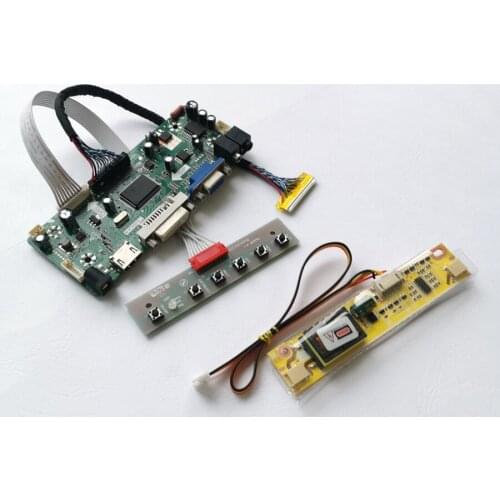 For LTN154X5 LTN154X9 LTN154XB Inverter 1280*800 2CCFL LVDS 30-Pin VGA+DVI 15.4" M.NT68676 LCD display controller card kit