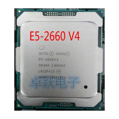 E5-2660V4 Original Intel Xeon E5 2660V4 2.0GHZ 14-Cores 35MB SmartCache E5 2660 V4 FCLGA2011-3 105W free shipping E5-2660 V4