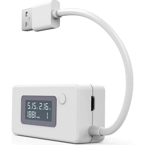 Voltage Current Discharge Capacity Tester USB Power Meter for Battery Power Bank Voltage Current Meter Ammeter Detector