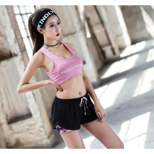 High Waist Three Piece Yoga Set Sportswear for Women Sports Bra Fitness Clothing Women Sports Shorts Gym Workout Crop Top Women