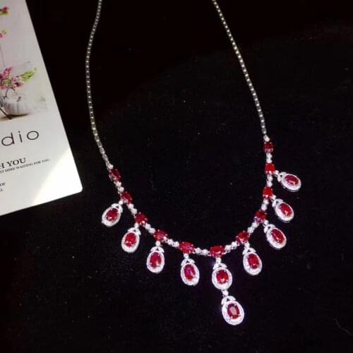 Ruby Pendant Fashion Ruby necklace pendant Origin and natural and Real ruby 925 sterling silver