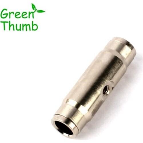 10pcs I.D 9.5mm Brass Straight Connector High Pressure Misting System Connectors Pure Copper Nozzle Sprinkler Quick Joints