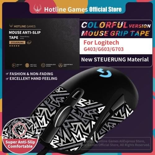 Hotline Games Mouse Grip Tape for Logitech G403 / G603 / G703 Gaming Mouse Anti-slip Tape [Color-Ice Peak]