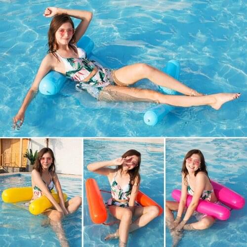 Summer Water Hammock Foldable Inflatable Row Air Mattress Swimming Pool Chair Hammock Water Sports Piscina 120*75CM