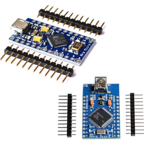New Pro Micro for arduino ATmega32U4 5V/16MHz Module with 2 row pin header For Leonardo in stock . best quality
