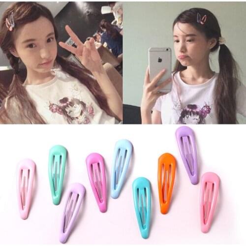 Fashion10 PCS/Set Girls Cute Kids Candy Colors Waterdrop Hairpins Children Headband Sweet Hair Clips Barrettes Hair Accessories