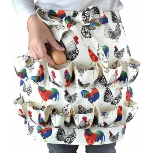 Fashion Eggs Collecting Holding Apron Pockets Holds Chicken Farmhouse Kitchen Carry Duck Goose Egg Collecting Home Apron #40