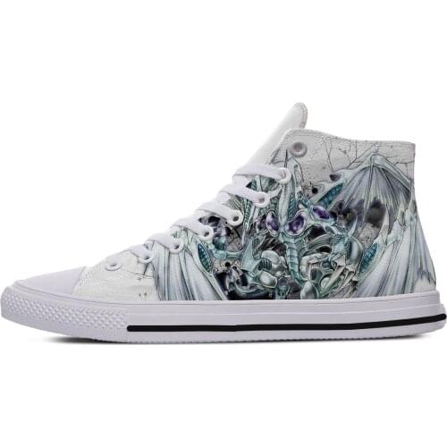 2019 Hot Fashion Funny Shoes Men Sneakers Anime Yu Gi Oh Monster Print Plimsol 3D Unisex Casual Shoes Fashionable Canvas Shoes