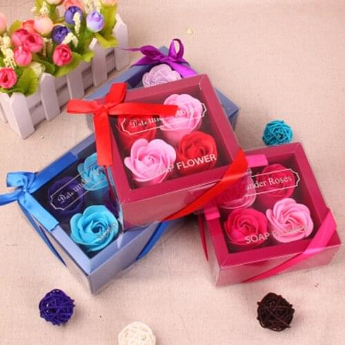 Rose Flower Soap Rose Petals Bathing Body Soap Wedding Decoration Party Gift BATH 2019 New Year Mothers Day gift Valentine Gift