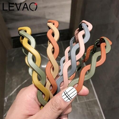 LEVAO Snake Winding Hairband Matte Solid Color Headband Bezel Turban Women Lady Girls Hair Accessories Headwear Head Hoop New
