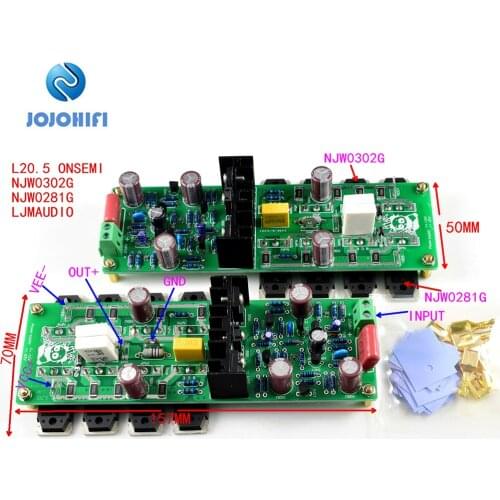 One Pair LJM HI-END Ultra-low Distortion Sound Amplifier DIY Kits and finished boards for L20.5 Dual Channels Audio Amplifiers