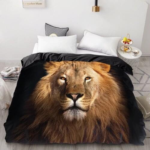 3D Print Duvet Cover Custom Design,Comforter/Quilt/Blanket case Queen/King,Bedding 220x240,Bedclothes Animal Black lion