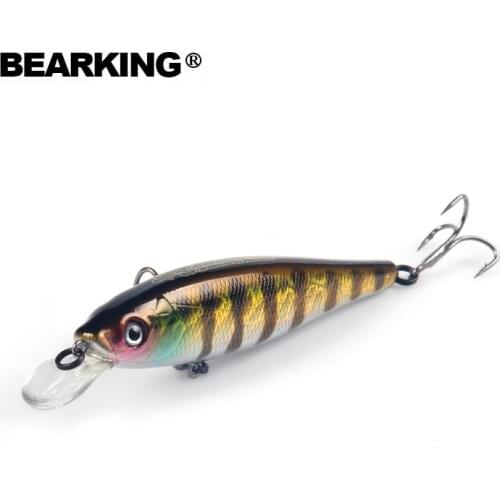 Bearking Bk17-M100 Suspending Minnow 1PC Fishing Lure 10cm 17.5g 1.8M Artifical Hard Baits Wobblers quality Hooks Lifelike Body