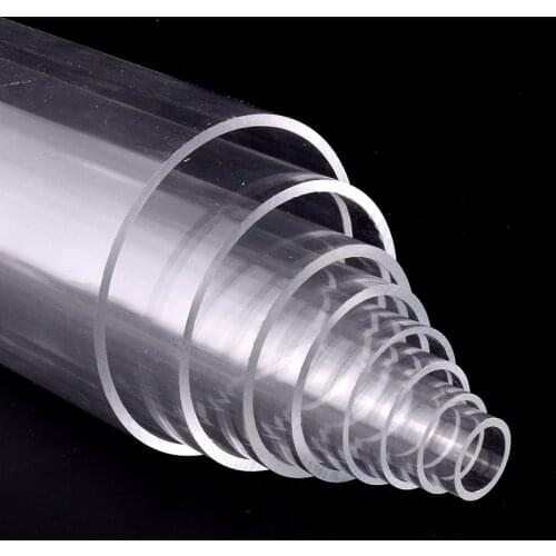 1pc 50cm Length O.D 60-110mm Acrylic Transparent Pipe Fish Tank Aquarium Supplies Garden Hydroponics Water Pipe Plexiglass Tube