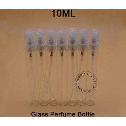 50 pieces/lot) 10ml empty Glass Perfume Bottle glass Pump Mist Atomizer Bottle fragrance bottle refillable bottle
