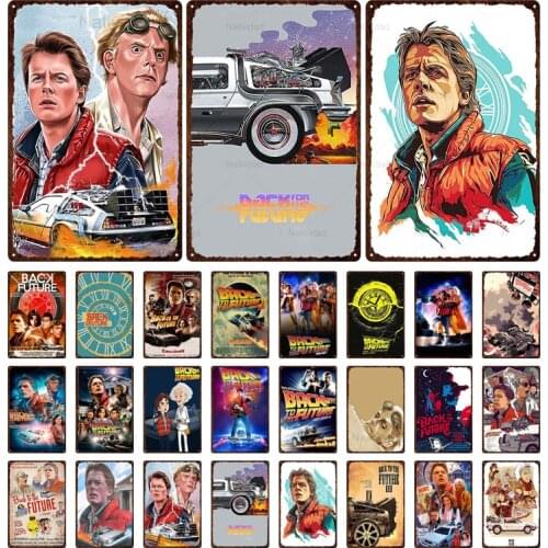Retro Famous Movie Star Metal Sign Vintage Tin Sign Plaque Back To The Future Bar Pub Family Club Hotel Wall Decoration 6Ms-2