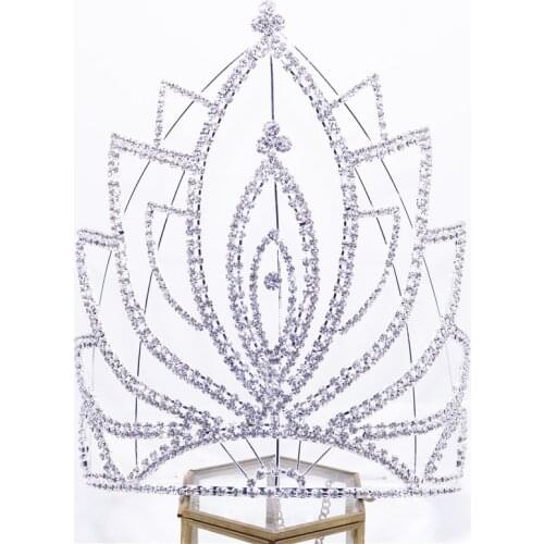 Luxury And Elegant Womens Rhinestone Crown Charming Bride Exquisite Crystal Wedding Headdress Accessories Wholesale And Retail