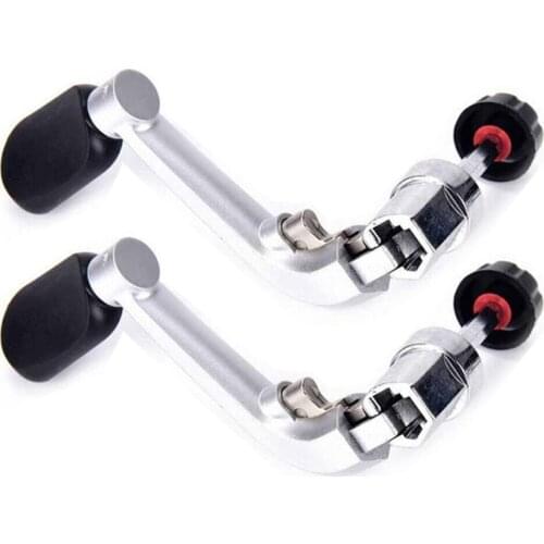 Spinning Reel Handle Metal Fishing Spinning Reel Crank Handle Replacement Part with Plastic Rotatable Grip Knob