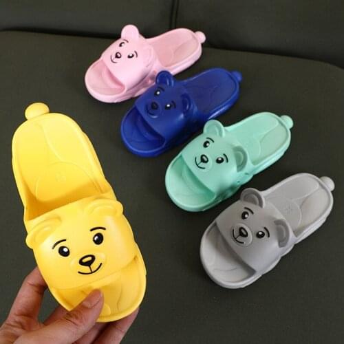 Summer Kids Slippers Baby Slippers For Girls Boys Fruit Print Pvc Flip Flops 2021 New Baby Non-slip Beach Sandals Children Home