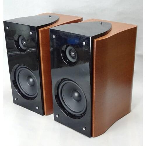 KYYSLB 80W 8 Ohm 5-inch Amplifier High-fidelity Passive Wooden Speakers 2.0 Fever Vocal HIFI Bookshelf Home Theater Speakers