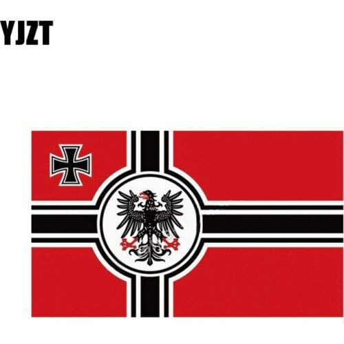 YJZT 15.5CM*9.2CM Creative German Empire Decal Reflective PVC Car Sticker 6-1101