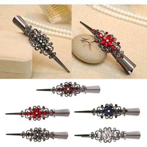 5Pieces Women Girls Rhinestone Hair Clip Duckbill Alligator Clip Hair Clip Hairpins
