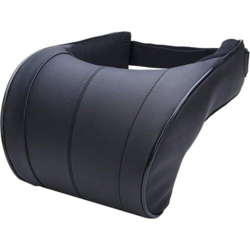 1Pcs Pu Leather Auto Car Neck Pillow Memory Foam Pillows Neck Rest Seat Headrest Cushion Pad