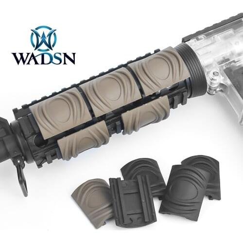 WADSN Airsoft 10pcs Rail Cover M4A1 Rubber Picatinny Rail Cover Fish Bone Handguard Softair Rifle Hunting Accessories