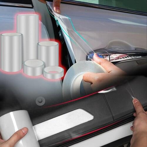 2/3/5/7/10cm*3/5/10Meters Nano Glue Transparent Car Sticker Protector Film Door Edge Protective Car Trunk Door Sill Full Body