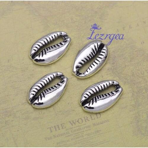 20pcs/lot--18x12mm, shell chams, Antique silver plated shell charms,DIY supplies, Jewelry accessories