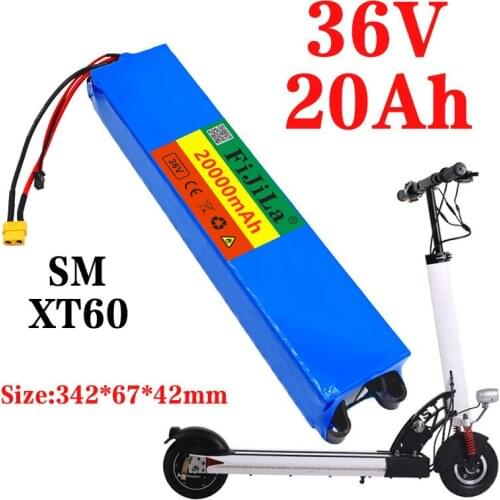 36V 20Ah 18650 lithium battery pack 10S3P 20000mah 250W-500W Same port 42V Electric rollers M365 ebike Power battery with BMS