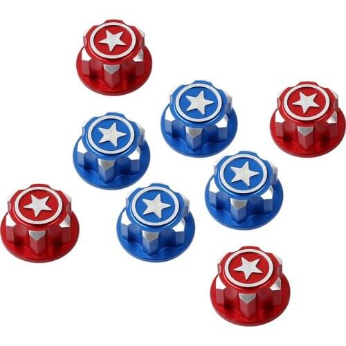 4PCS/Set Metal TRX4 17MM Wheel Mount Center Hex Hub Red/Blue for 1:8 Off-road RC Car Traxxas TRX-4 Maxx SUMMIT E-REVO