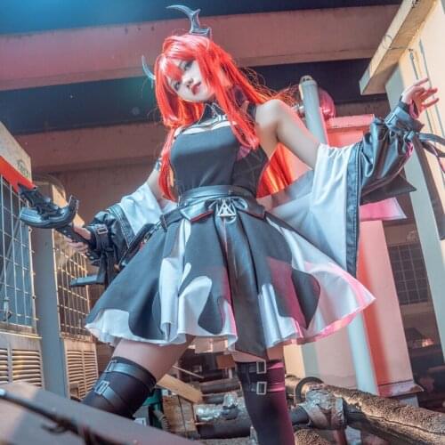 Anime!Arknights Surtr Cosplay Costume RHODES ISLAND New Operator Guard Game Suit Fancy Dress Uniform Halloween Party Outfit
