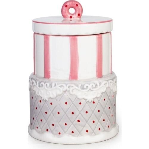 Zucci Cupcake Pattern Jar 22 cm-Pink